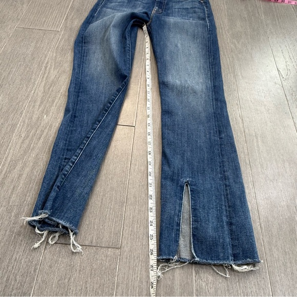 Mother The Insider Slit Ankle Fray Not Rough Enough Denim Jeans 25 - Picture 16 of 16